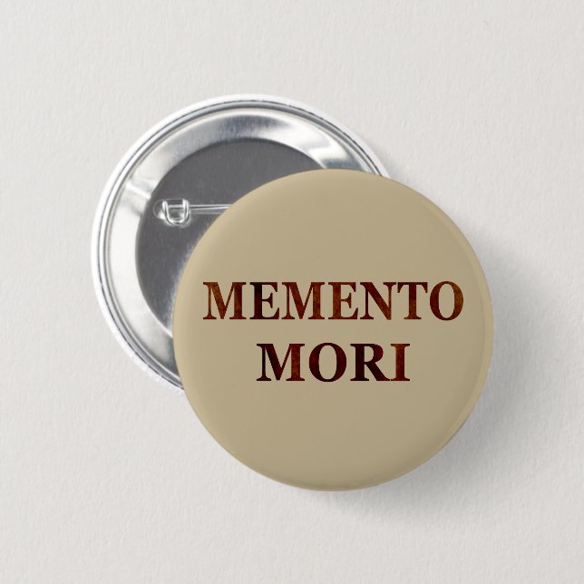 Latin Phrase - Seize the Day - Memento Mori Button (Front & Back)