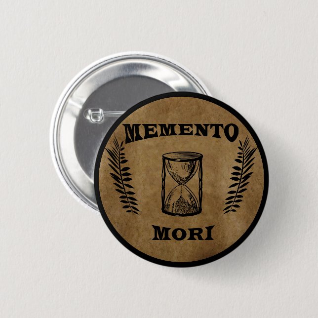 Latin Phrase - Seize the Day - Memento Mori  Button (Front & Back)