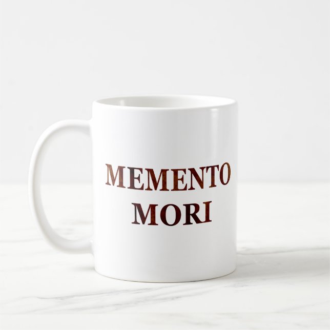 Latin Phrase - Seize the Day - Memento Mori Coffee Mug (Left)