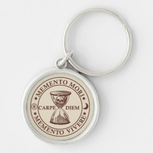 Latin Phrase - Seize the Day - Memento Mori Keychain