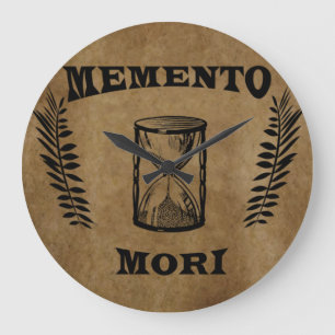 Latin Phrase - Seize the Day - Memento Mori  Large Clock