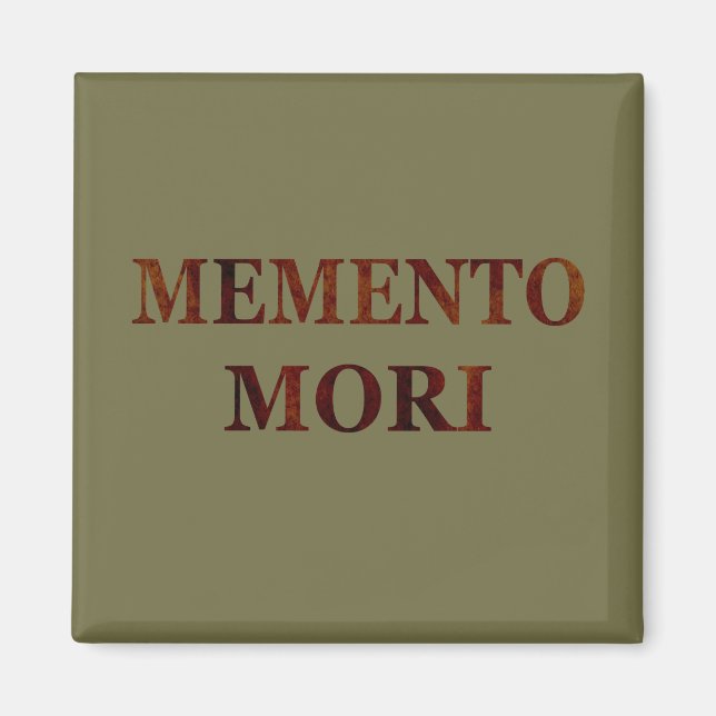 Latin Phrase - Seize the Day - Memento Mori Magnet (Front)