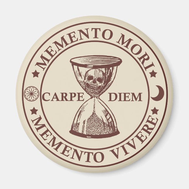 Latin Phrase - Seize the Day - Memento Mori Magnet (Front)