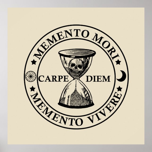 Latin Phrase - Seize the Day - Memento Mori Poster (Front)