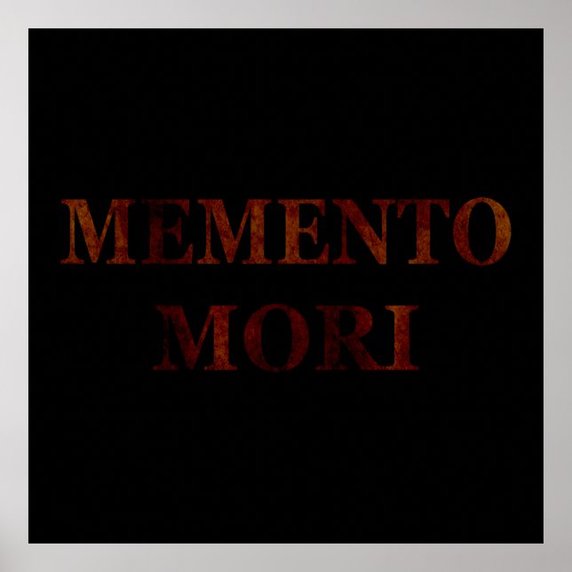 Latin Phrase - Seize the Day - Memento Mori Poster (Front)