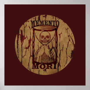Latin Phrase - Seize The Day - Memento Mori Skull Poster