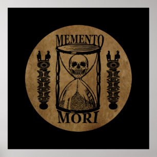 Latin Phrase - Seize the Day - Memento Mori Skull Poster