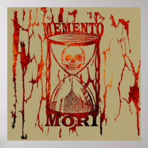 Latin Phrase - Seize The Day - Memento Mori Skull Poster