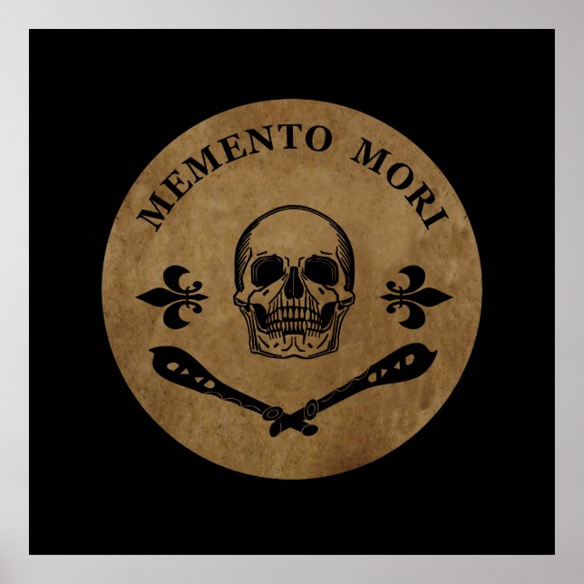 Latin Phrase - Seize the Day - Memento Mori Skull Poster (Front)