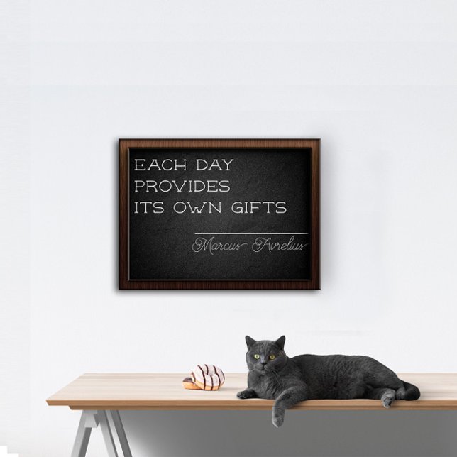 Latin proverb Each day provides its gift poster (Creator Uploaded)