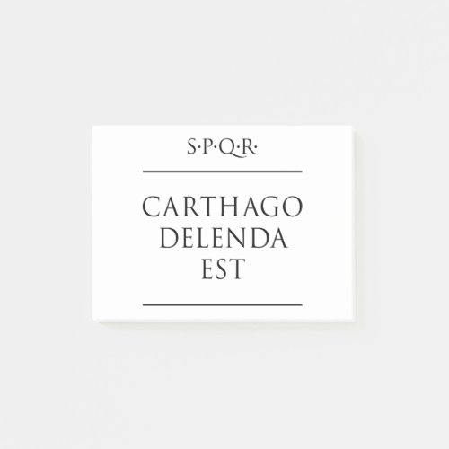 Latin quote Carthago delenda est Post_it Notes