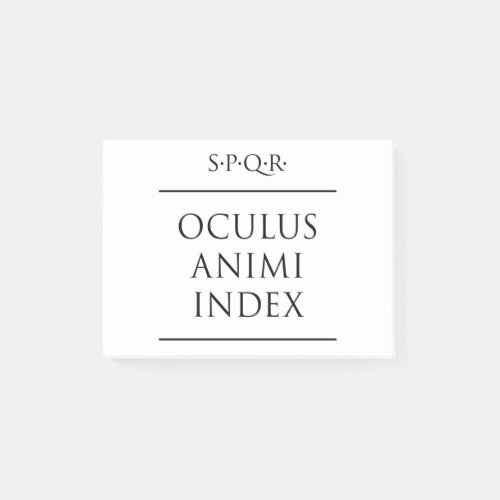 Latin quote Oculus animi index Post_it Notes