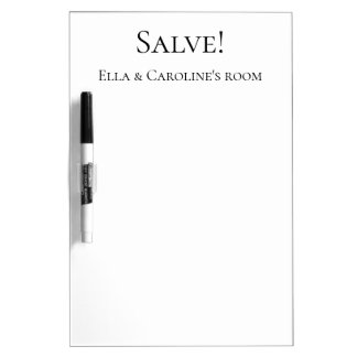 Latin Salve Academic Themed Text Dorm Room Message Dry Erase Board