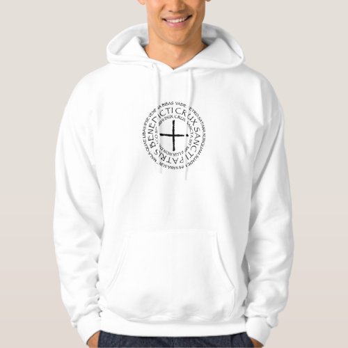 Latin St Benedict Medal Sweatshirts Light Colors Hoodie