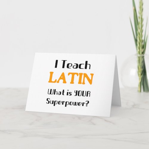 latin teach card
