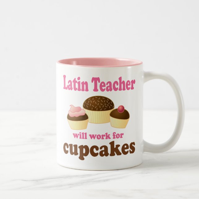 Latin Teacher (Funny) Gift Two-Tone Coffee Mug (Right)