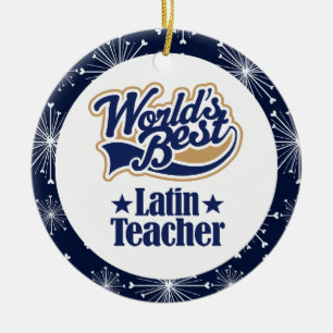 Latin Teacher Gift Ornament