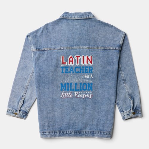 Latin Teacher Rome Language Lesson Student School  Denim Jacket