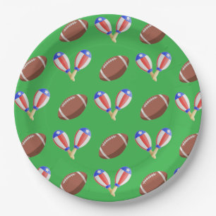 Latin-themed Football Paper Plates