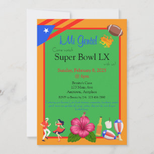 Latin-themed Football Party Invitation