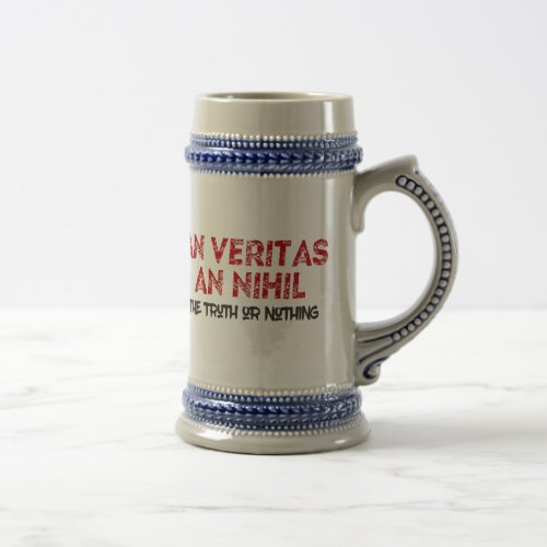 Latin Truth Quote Beer Stein