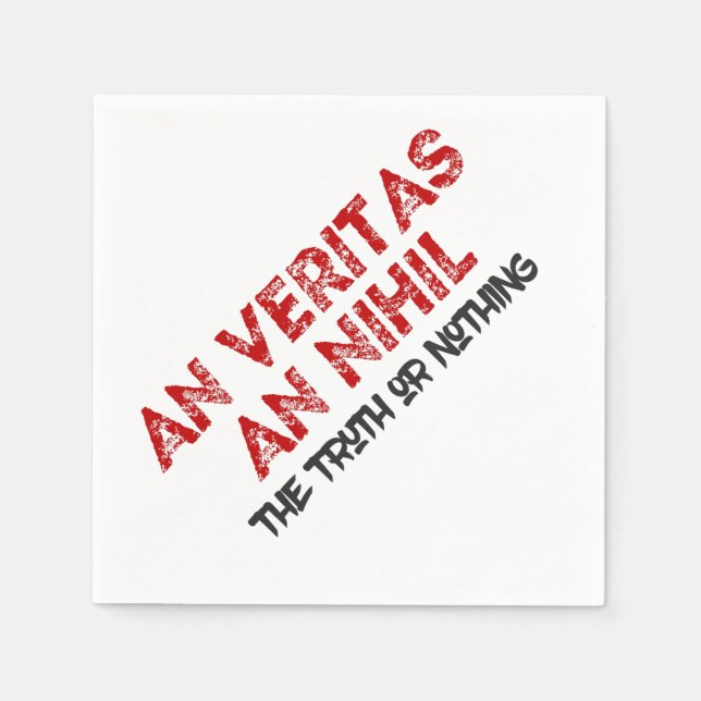 Latin Truth Quote Paper Napkins (Front)