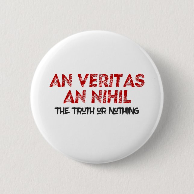 Latin Truth Quote Pinback Button (Front)