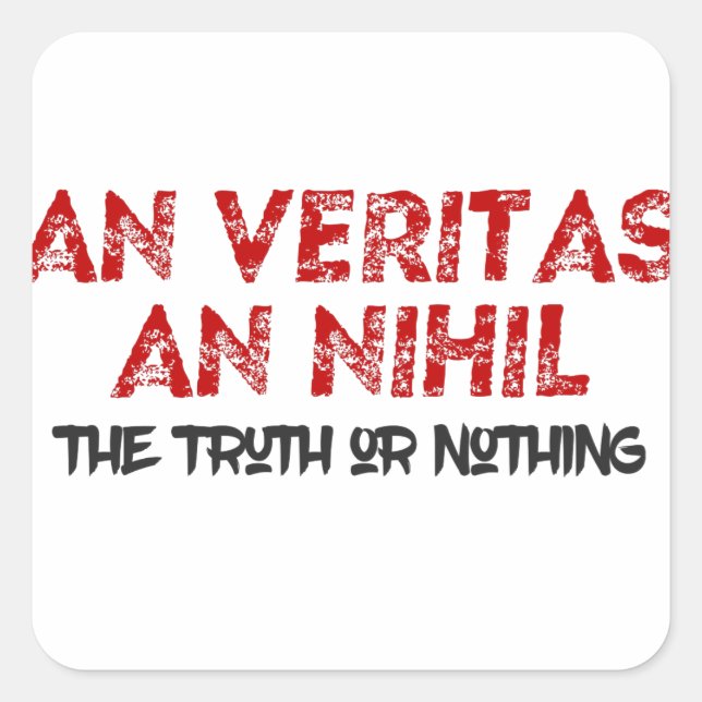 Latin Truth Quote Square Sticker (Front)