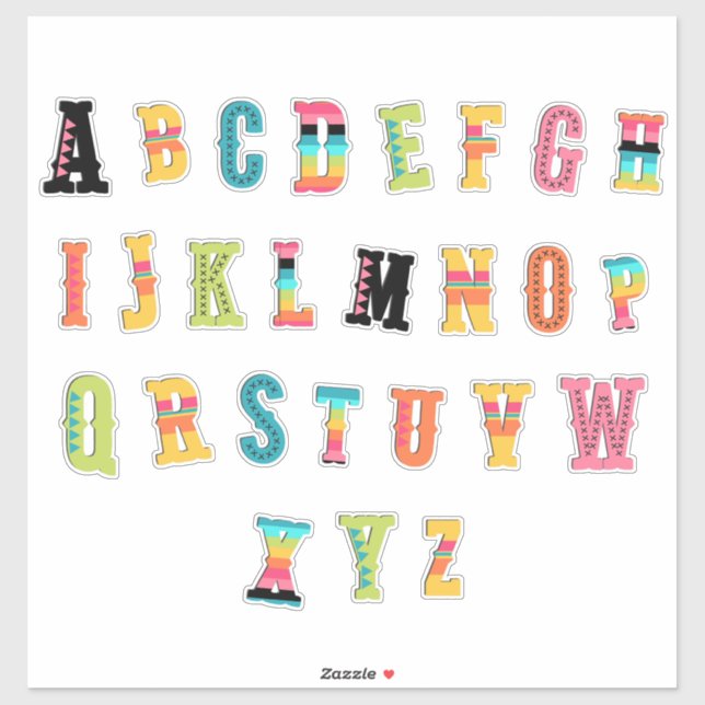 LATIN VIBES - A-Z - STICKER (Sheet)