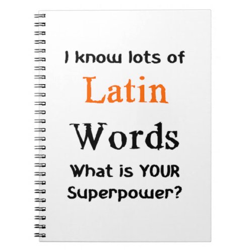 latin words notebook