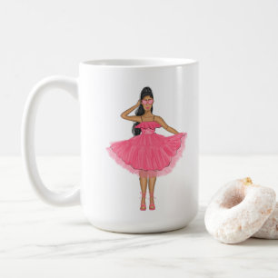 Latina Babe Pink Custom Name Coffee Mug
