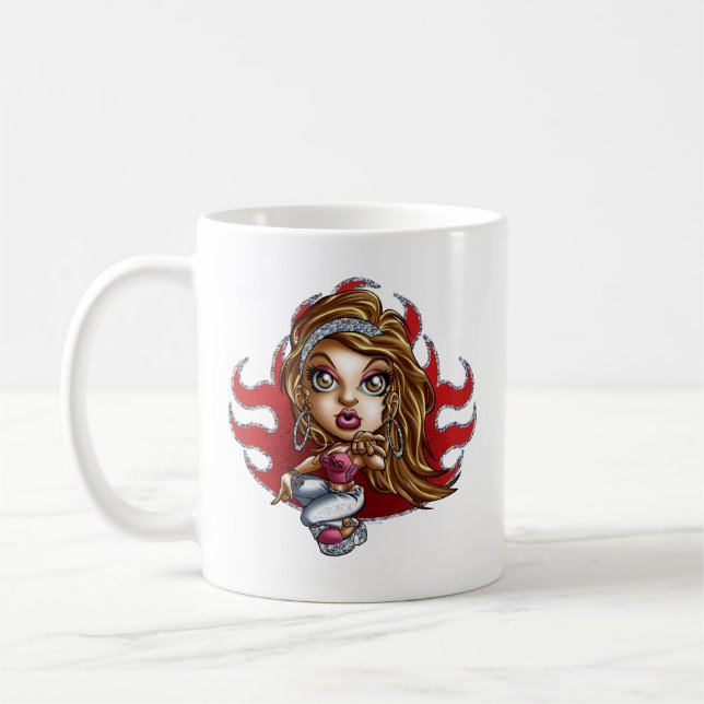 Latina Beso Kiss Coffee Mug (Left)