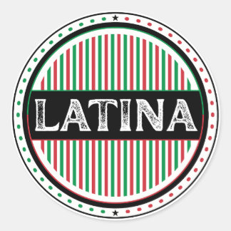 Latina City Pride Emblem – Italian Identity Classic Round Sticker