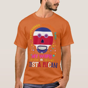 Latina Costa Rica Flag Funny Costa Rican Wife T-Shirt
