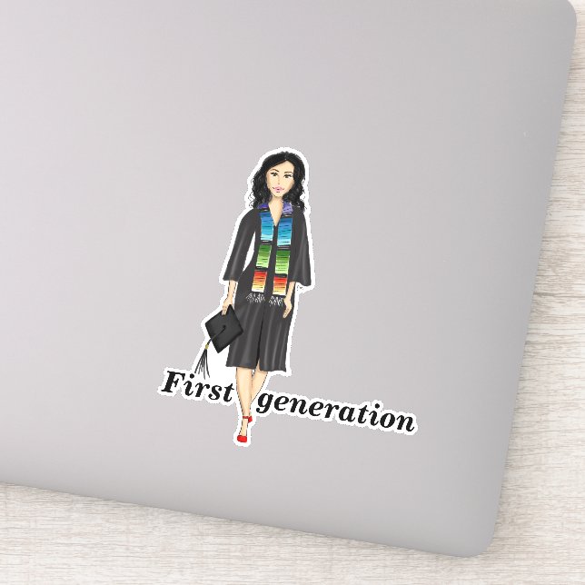 Latina First-Generation Graduate Sticker (Detail)
