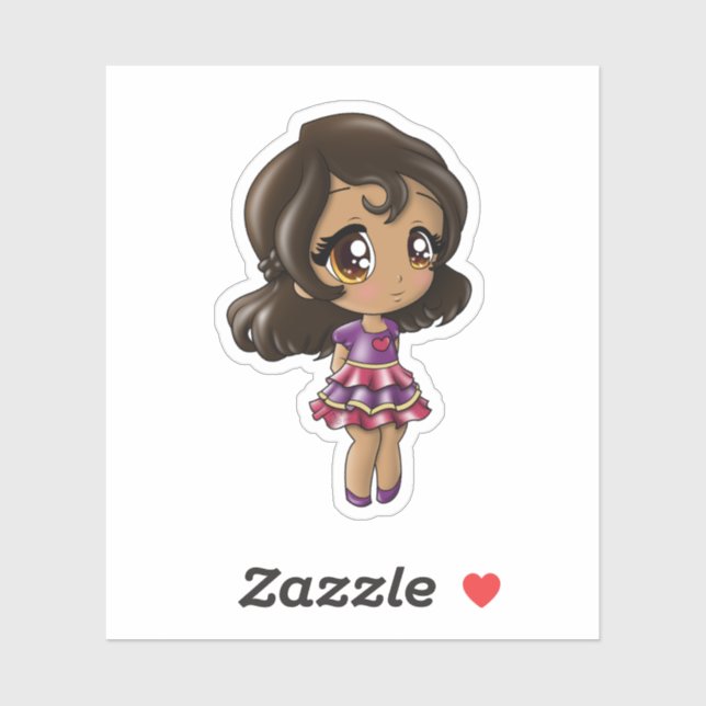 Latina Girl Sticker (Sheet)