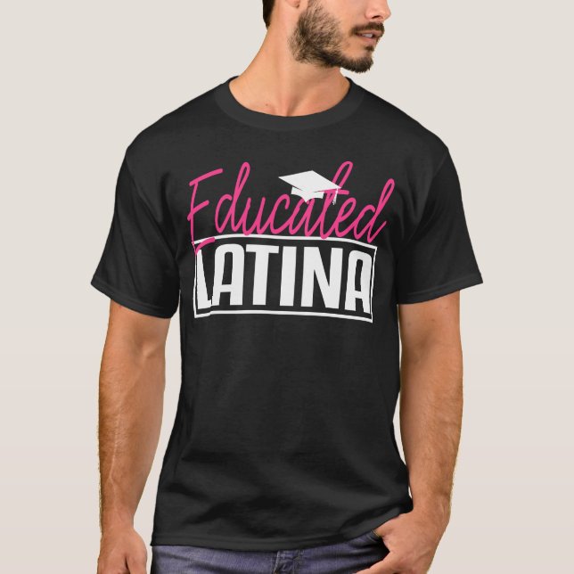 Latina Graduation Gift Educated Spanish MSW Master T-Shirt (Front)