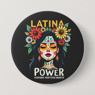 Latina Power Hispanic Heritage Month Button