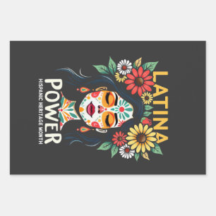 Latina Power Hispanic Heritage Month Wrapping Paper Sheets