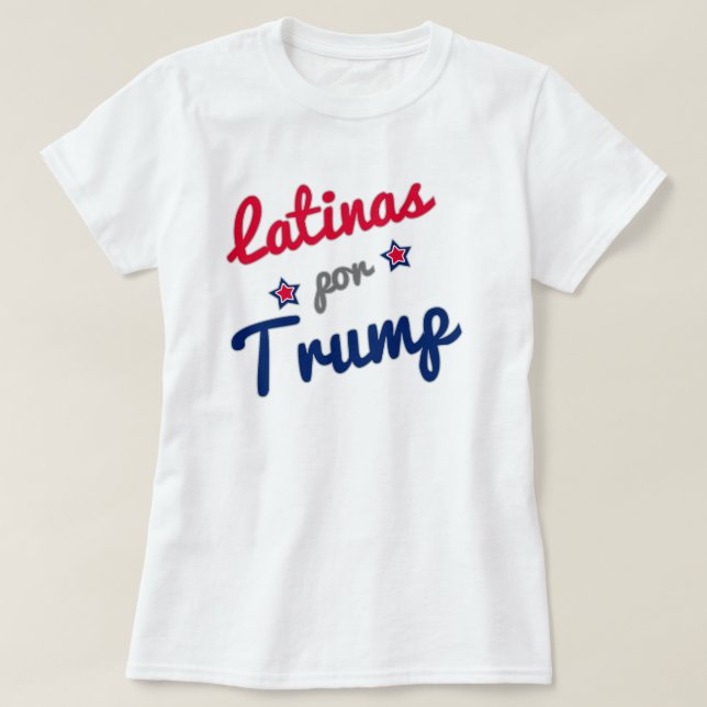 Latinas por Trump Spanish T-Shirt (Design Front)
