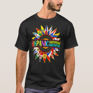 Latino Countries Flag Kids Women Men Hispanic Heri T-Shirt