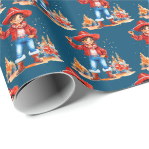 Latino Cowgirl  Vaquera Christmas Wrapping Paper