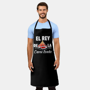 Latino Dad El Rey de la Carne Asada Apron