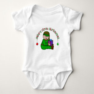 Latino Elf Baby 1st Christmas Bodysuit