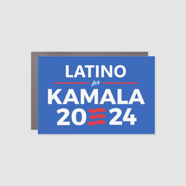 Latino for Kamala Harris Car Magnet (Front)