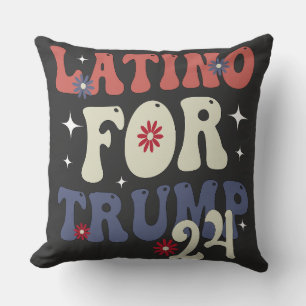 Latino For Trump 2024 Cinco De Mayo Mexican Gift Throw Pillow