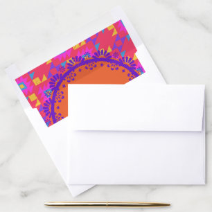 Latino Papel Picado Spanish   Custom Class of Year Envelope Liner