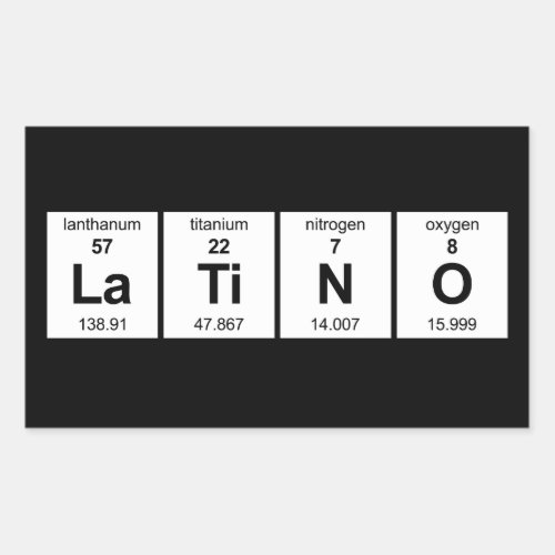 LaTiNO Periodic Table Rectangular Sticker