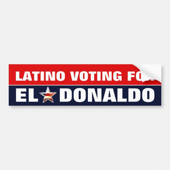 Latino Voting For Donald Trump Bumper Sticker (Front)