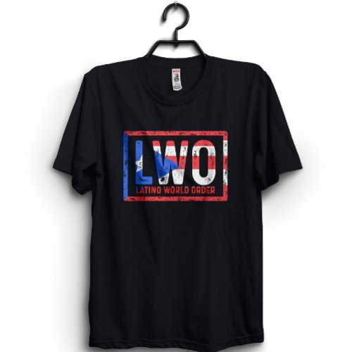 Latino world order Puerto Rico blue and red  T_Shirt